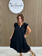 Chunky Button Midaxi - Black
