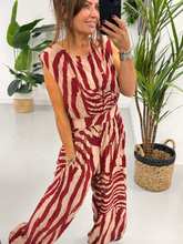 The Balloon Jumpsuit - Wine Zebra