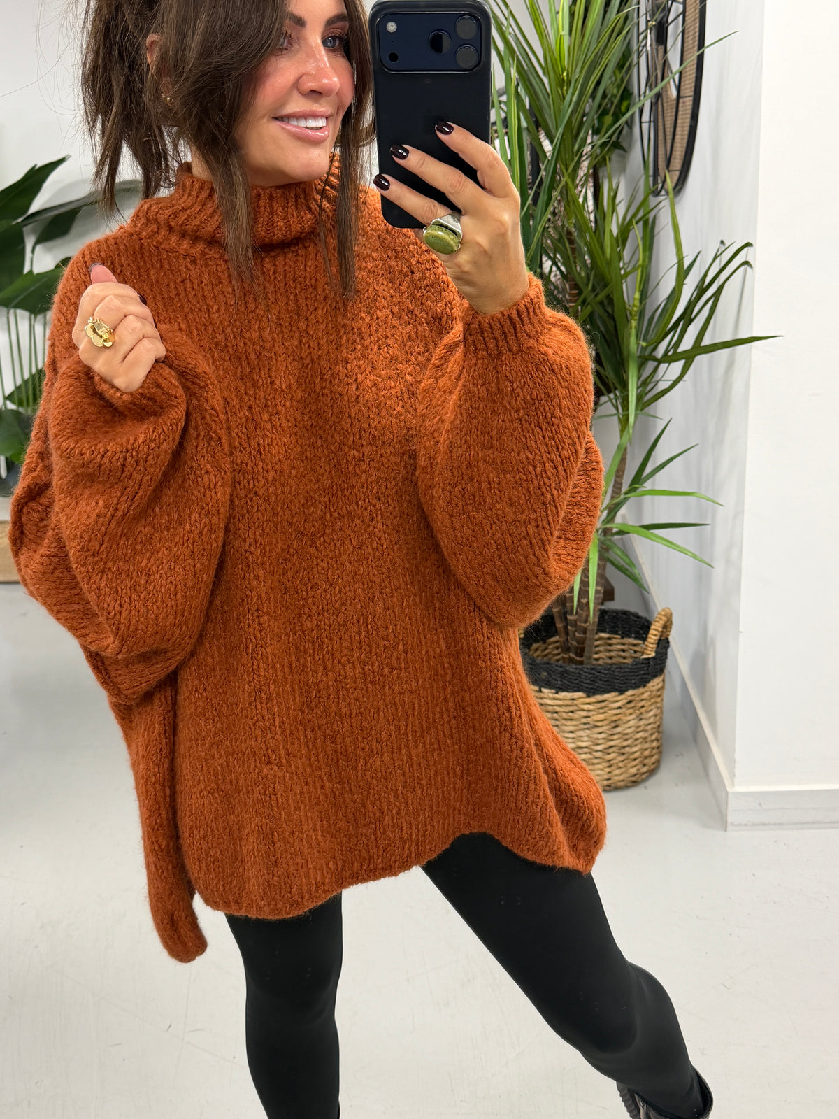 The Rustic Soft Knit - Rust
