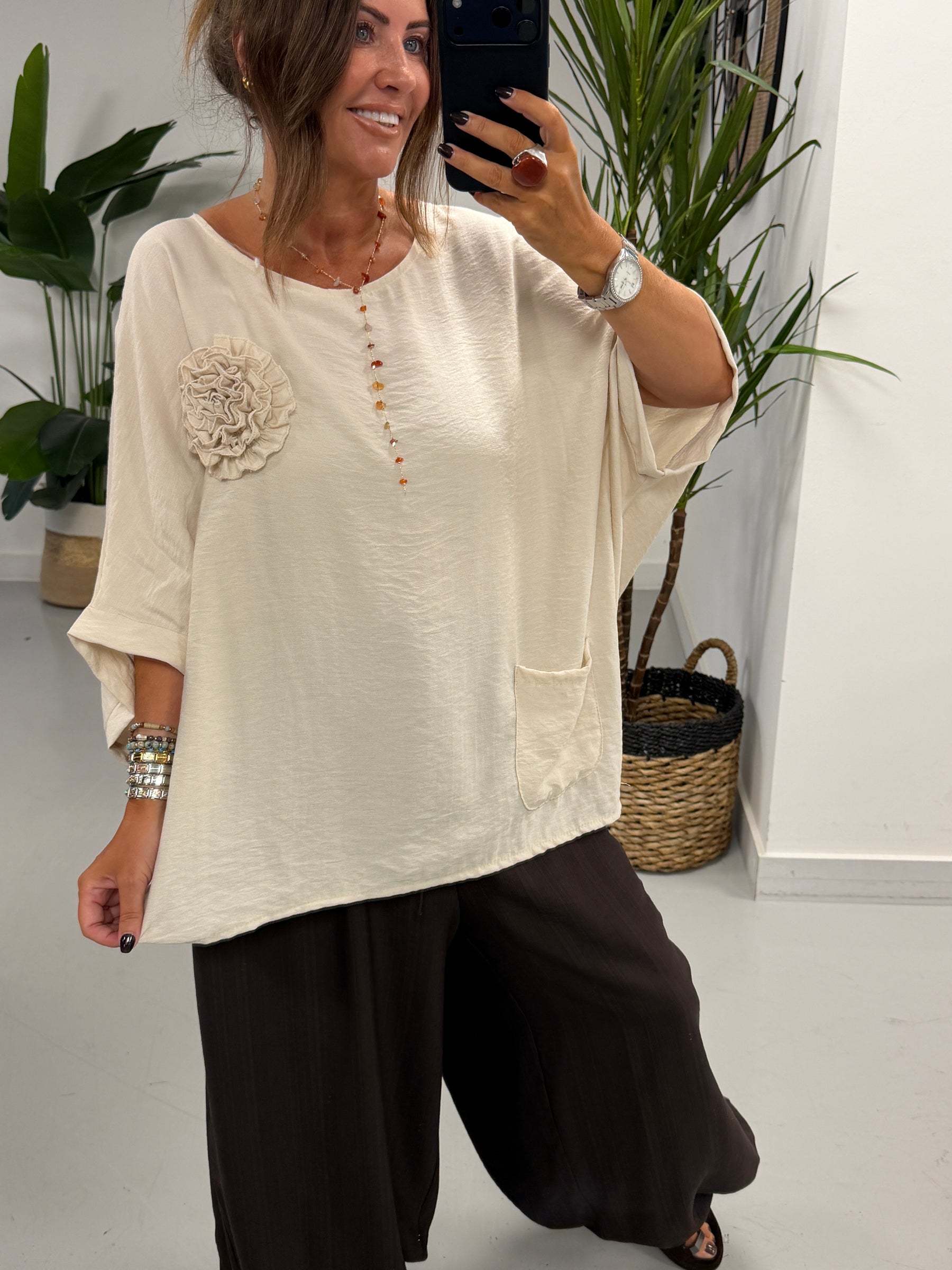 Roxie Pocket Tunic - Stone