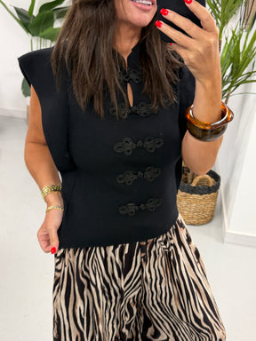 The Shanghai Ribbed Tunic - Black