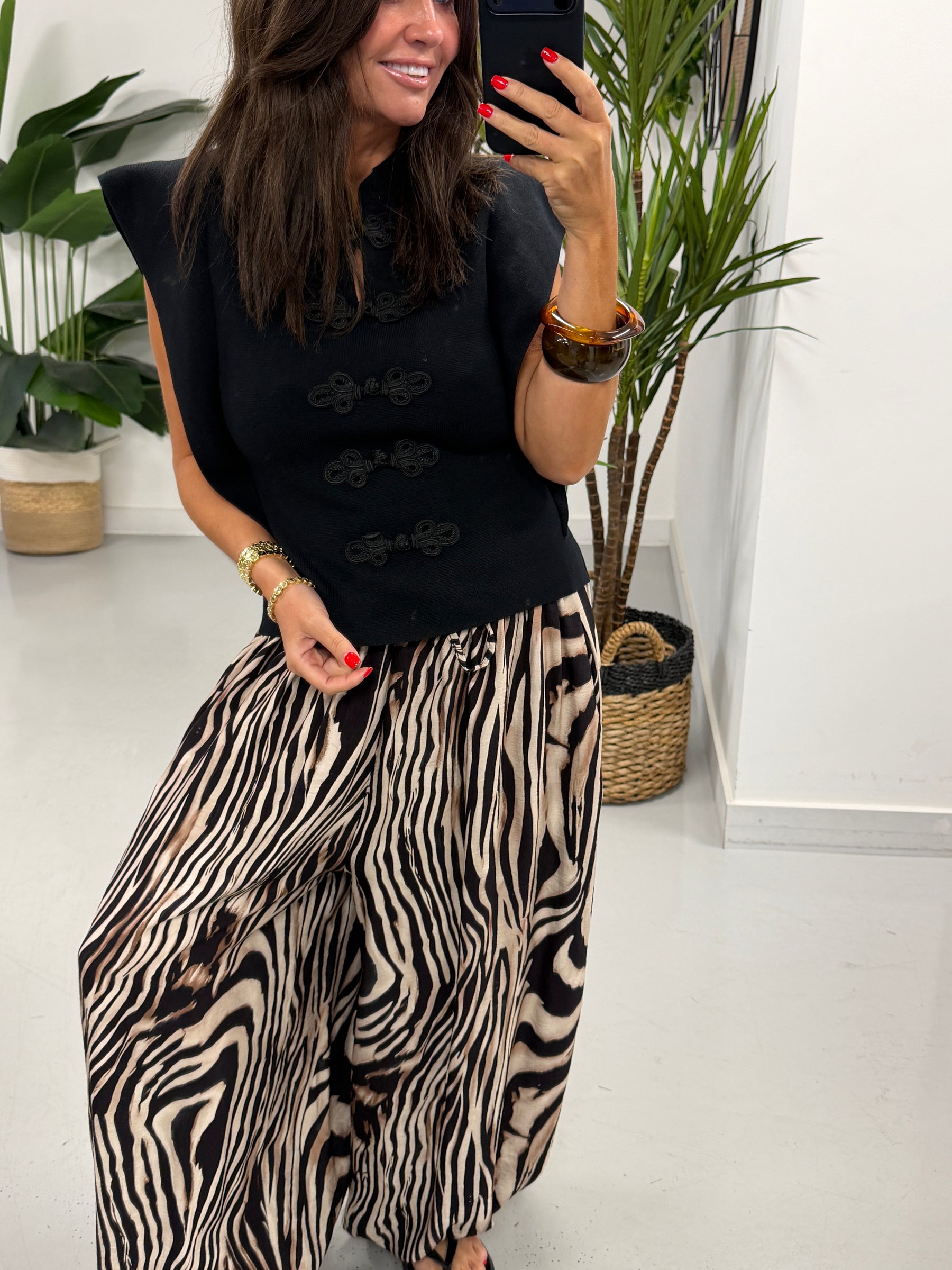 The Zebra Balloon Trouser - Black