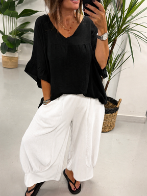 Sahara Cropped Pants - White