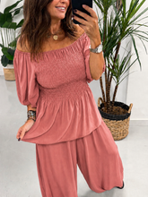 The LuLu Puff Sleeve Bardot - Raspberry