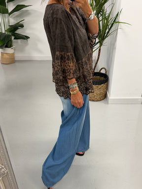 Seville Lace Tunic - Chocolate