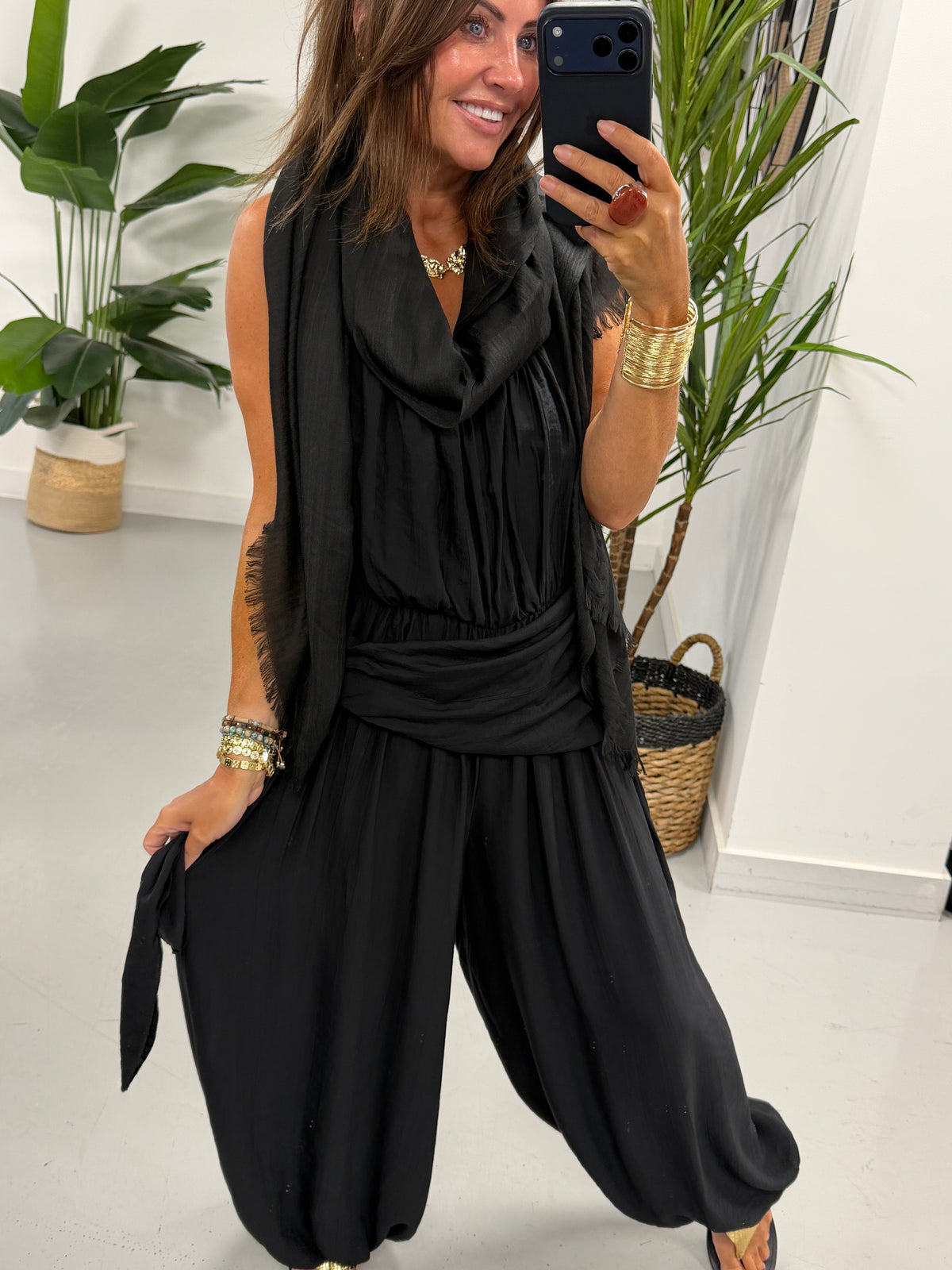 Summer Lightweight Scarf - Black