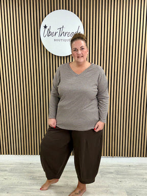 The Stripe Soft Knit (plus) - Taupe
