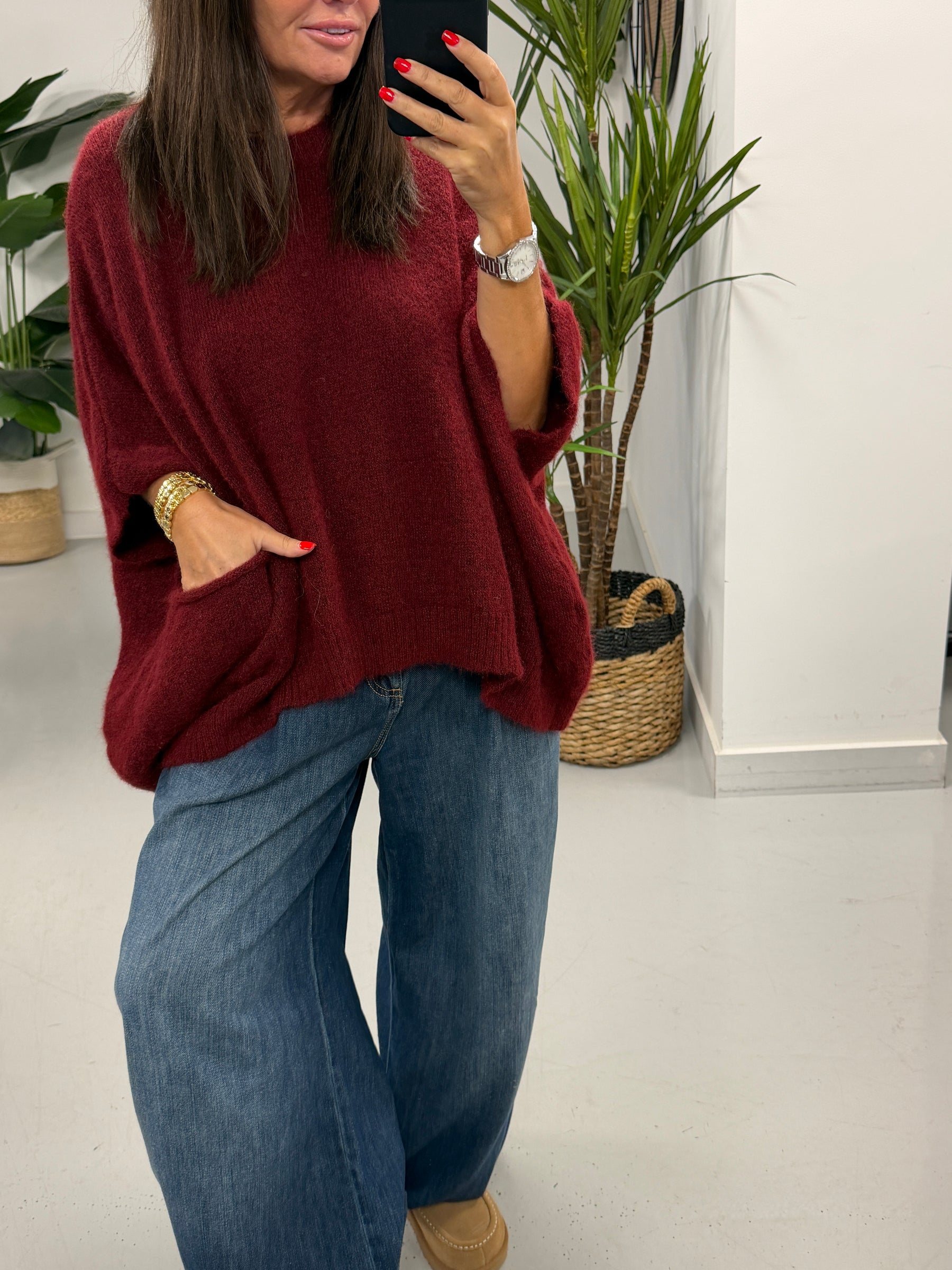 Zeta Otto Slouch Knit - Wine