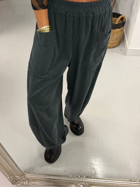 The Tulip Needlecord Joggers - Charcoal (Size 10-14)