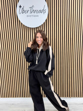 The Stripe Scuba Hooded Tracksuit - Black