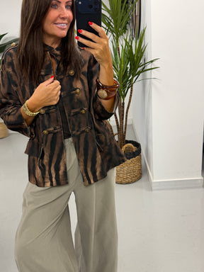 The Needlecord Military Jacket - Chocolate