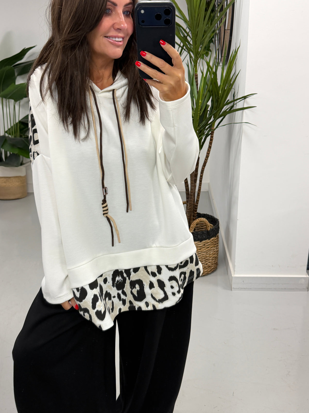 Animal Scuba Hoodie - Winter White