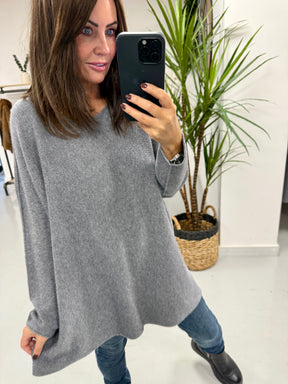 The Chelsea Round Neck Knit - Grey