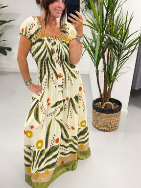 The Tribal Button Maxi - Khaki