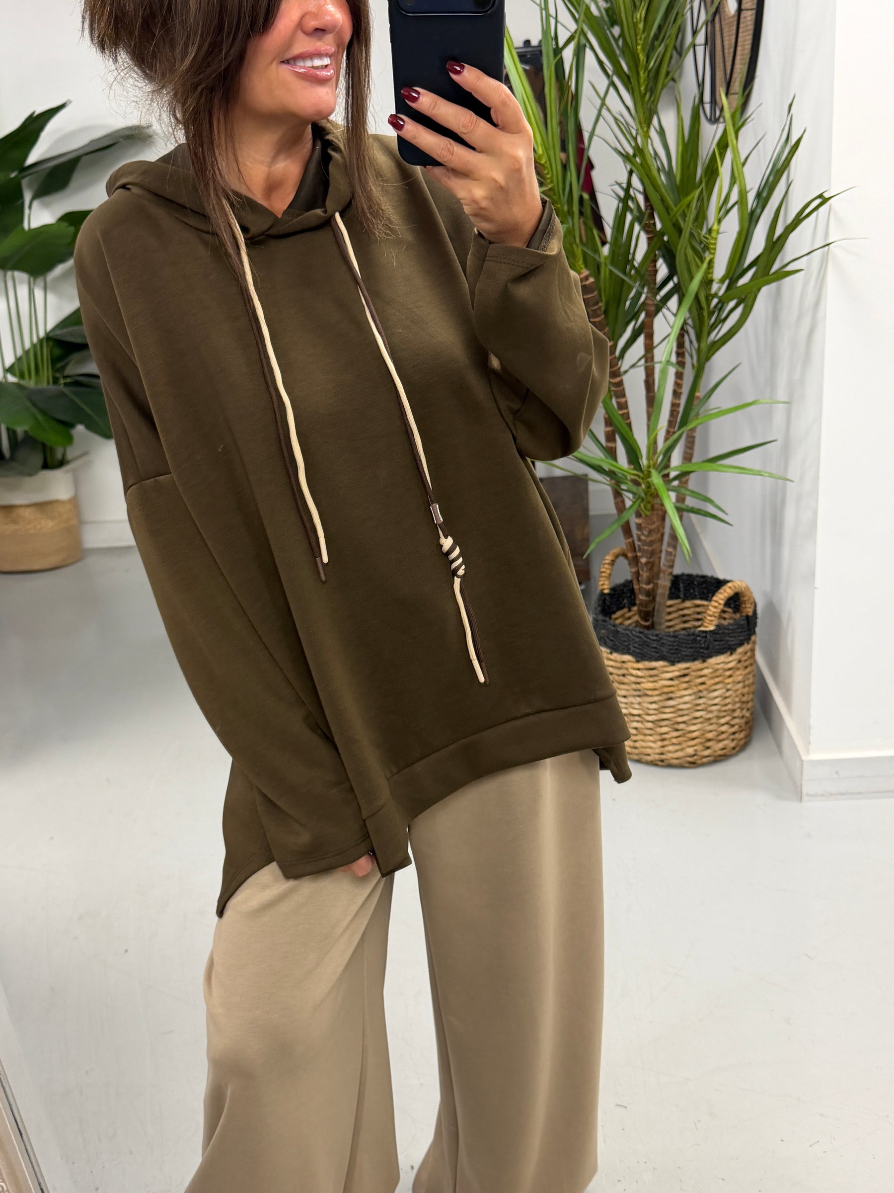 Scuba Hooded Sweater- Chocolate (Size 12-16/18)