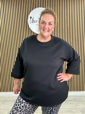 Molly Scuba Tee - Black