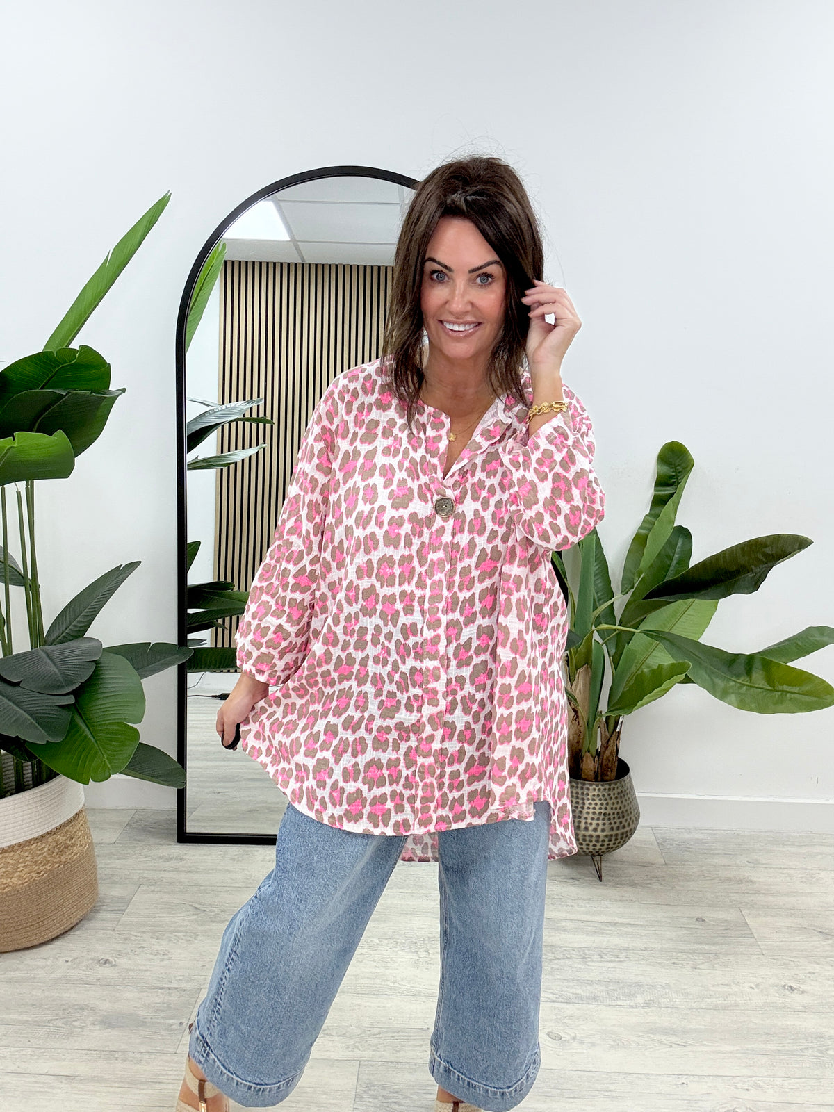 The Cotton Animal One Button - Pink/Mocha