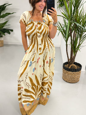 The Tribal Button Maxi - Mocha
