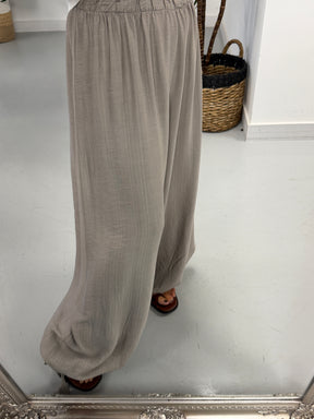 The Balloon Tie Cuff Trousers - Taupe