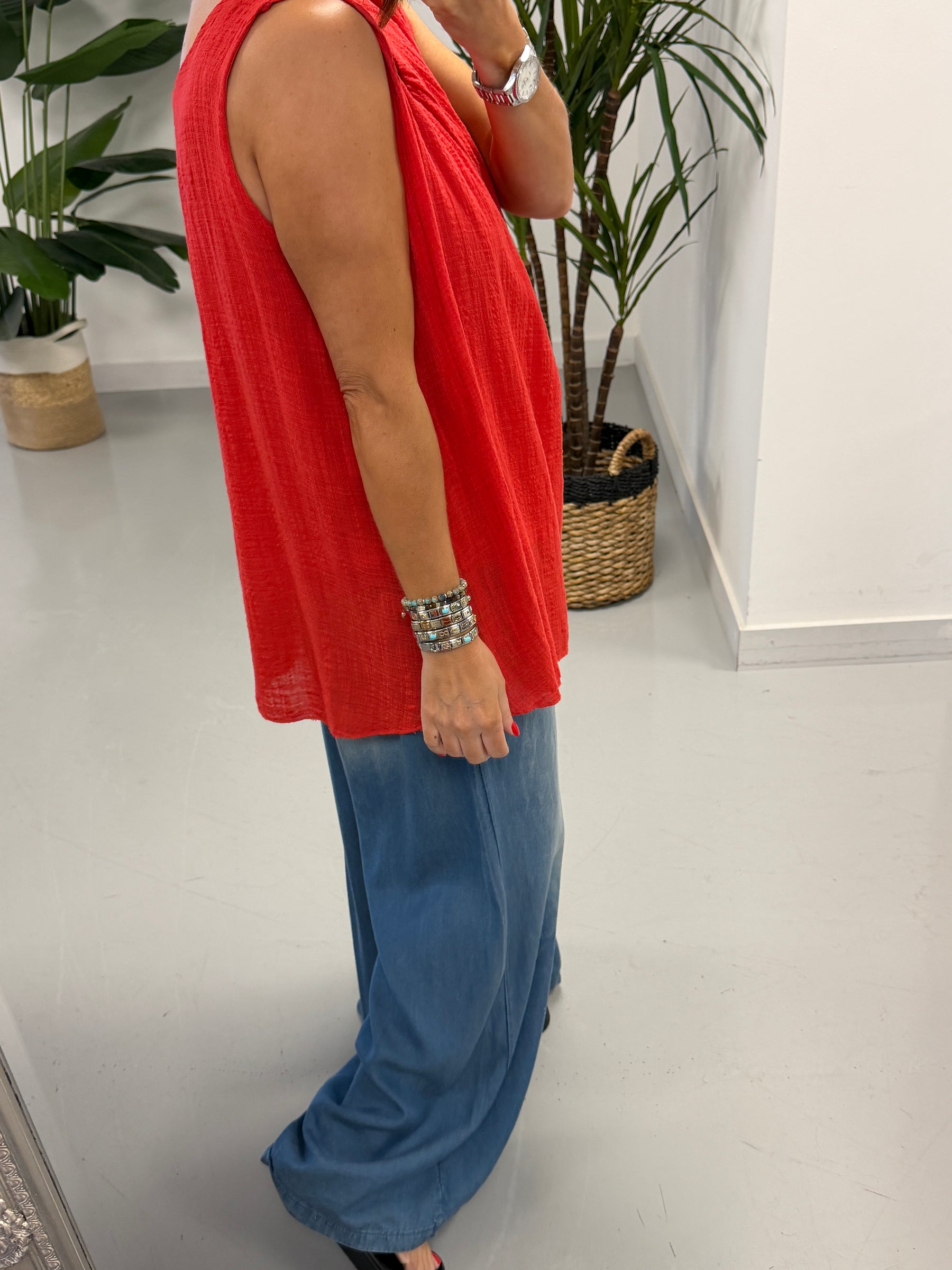 Slouch Vest - Red