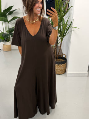 Jasmine Jumpsuit - Chocolate