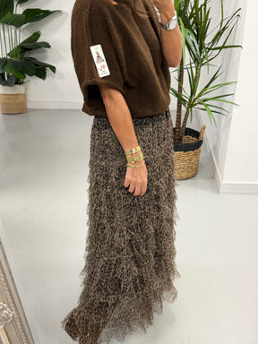 The Carrie Tiered Tulle Skirt - Animal (Size 10-20)