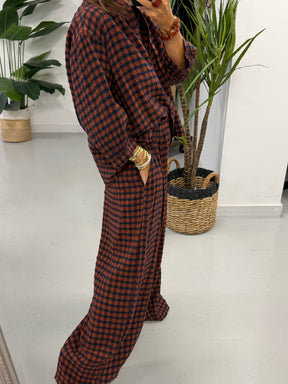 The Autumn Check Shirt - Rust/Navy