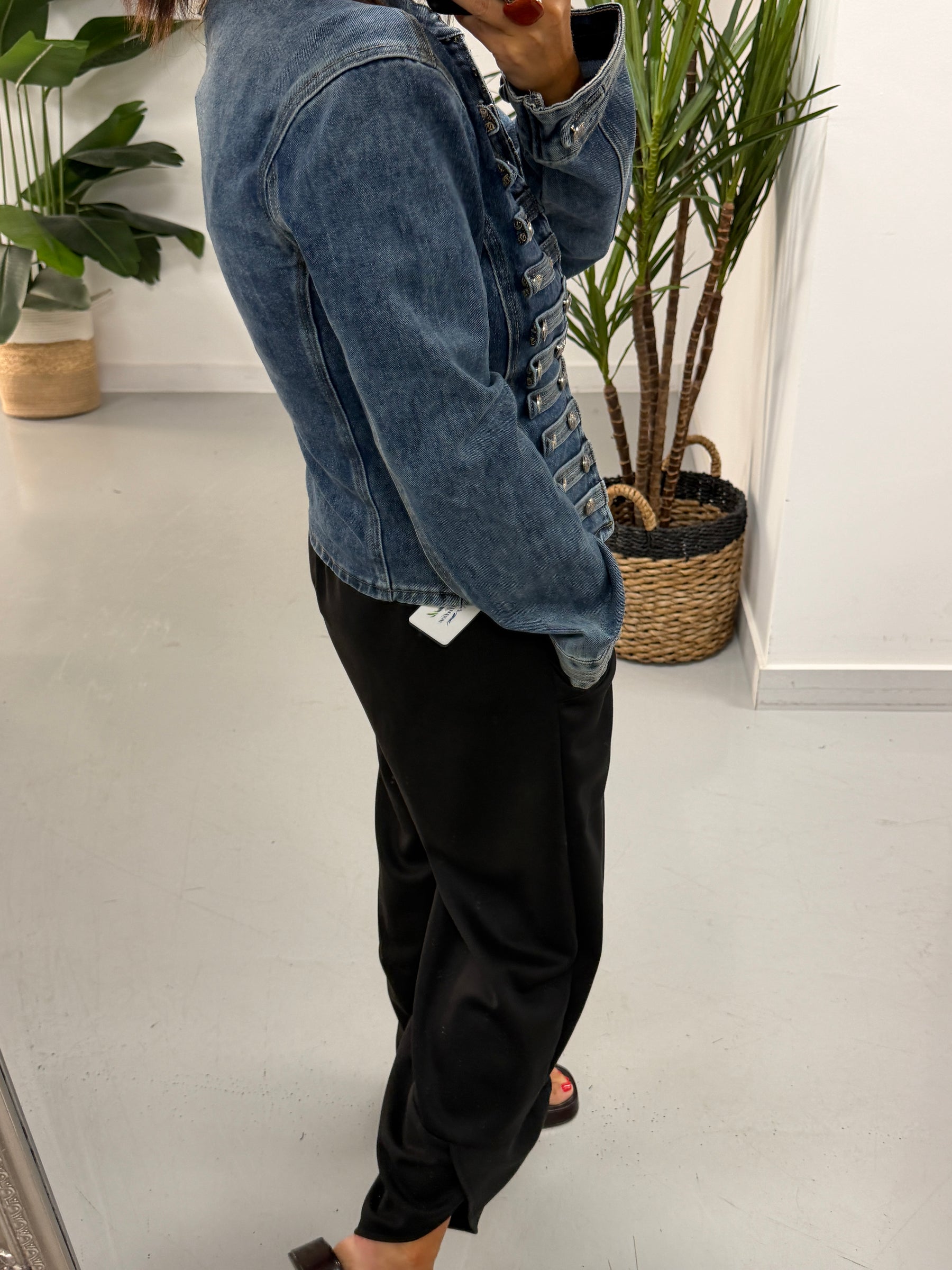 Abby Military Denim Jacket