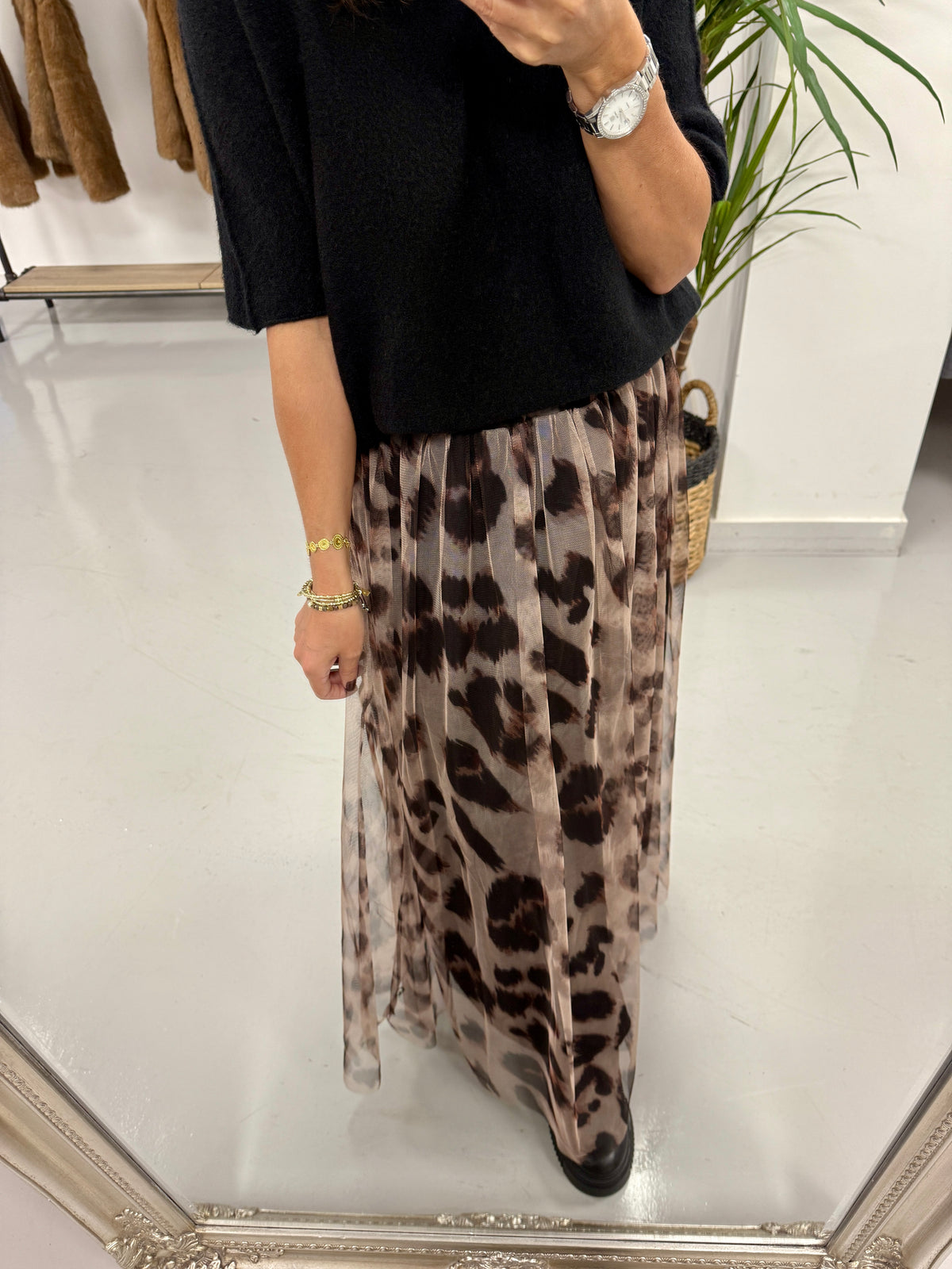 The Bradshaw Tulle Skirt - Light Animal