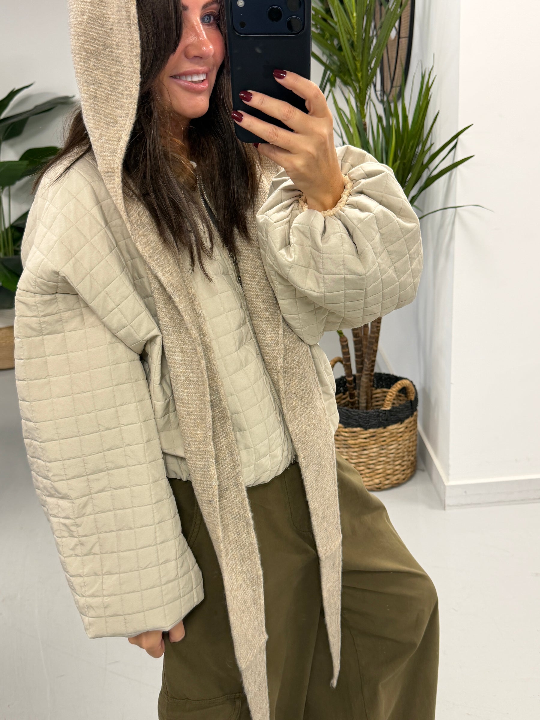 Ladies Scarf/Hood - Cream