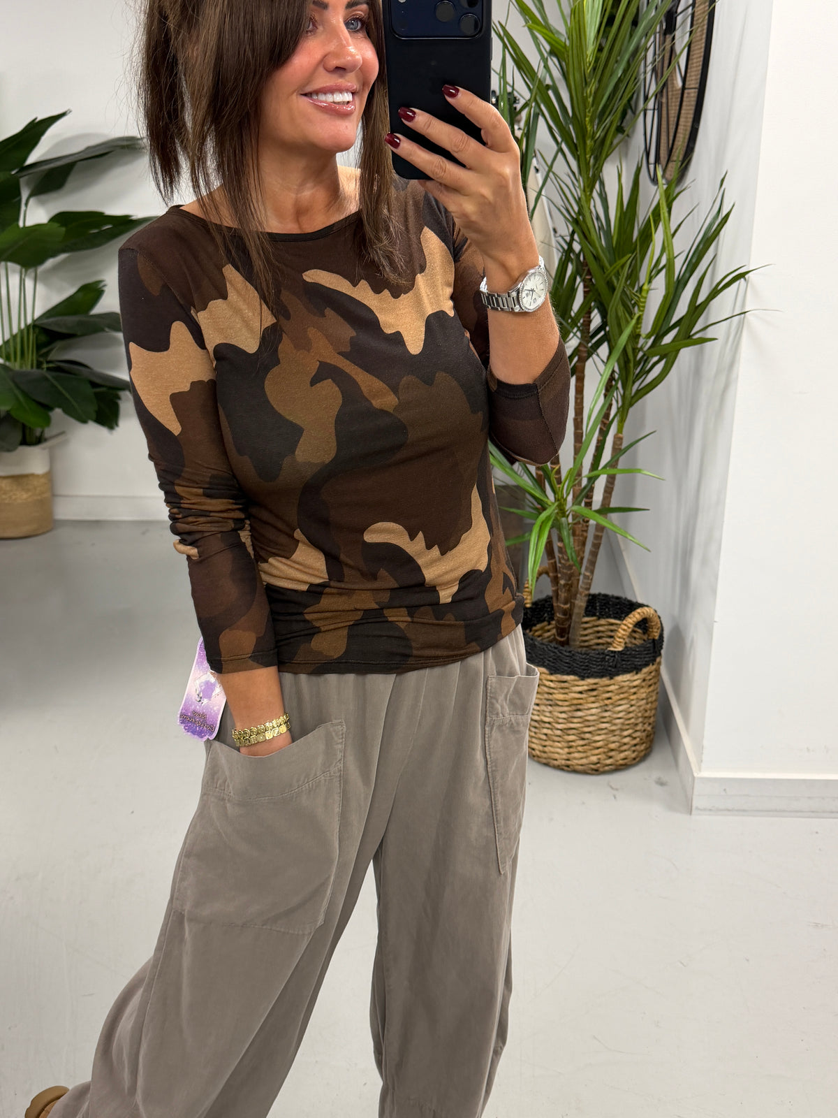 The Cashmere Blend Mesh - Chocolate Camo (Size 8-14)