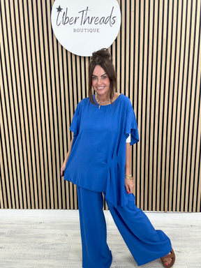 Lisbon Pleat Co-Ord - Classic Royal