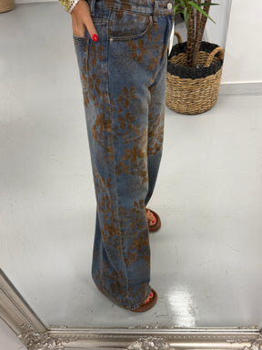 The Driftwood Printed Jeans (Sized)