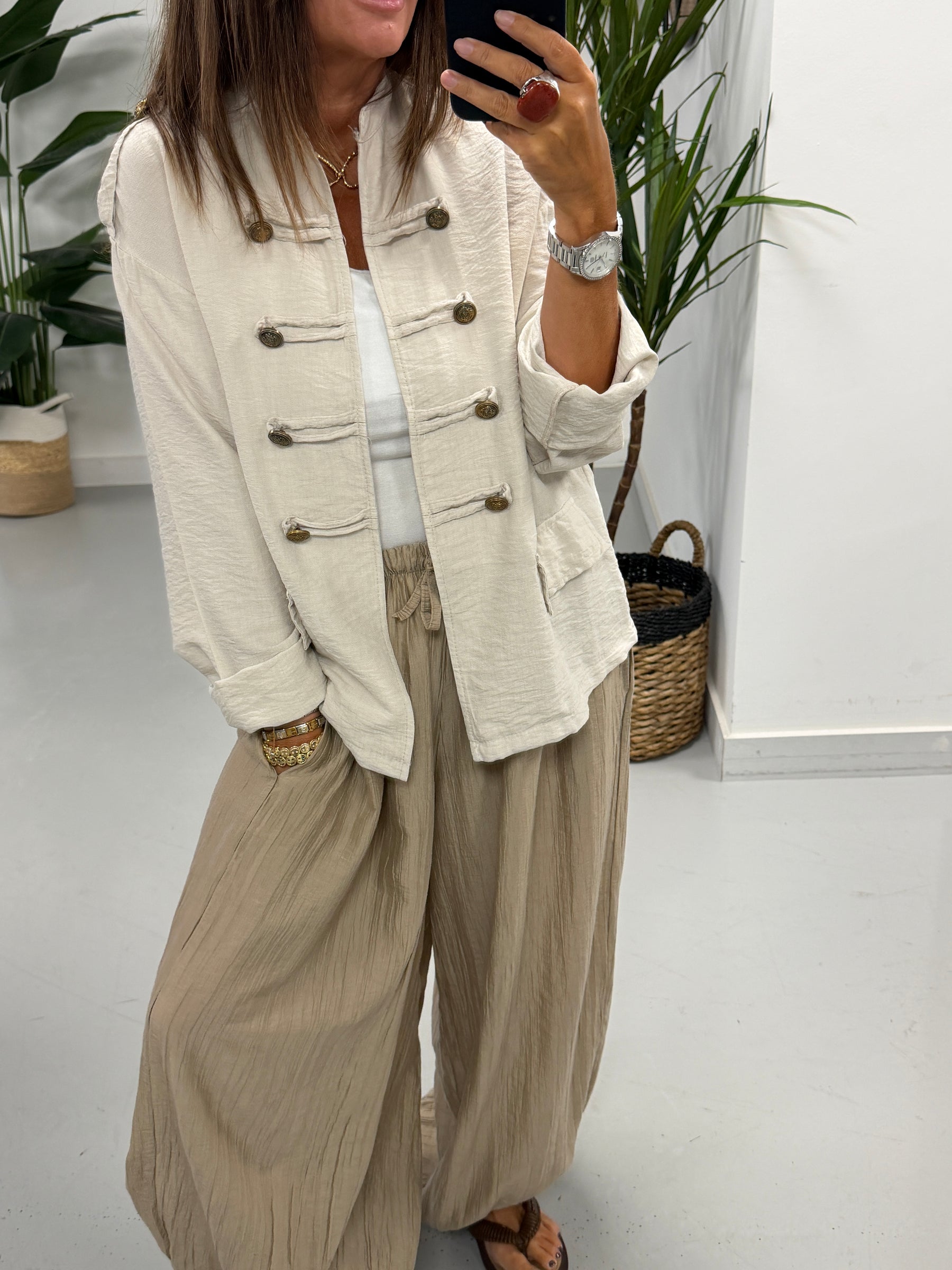 Military Jacket - Stone (Pre Order)
