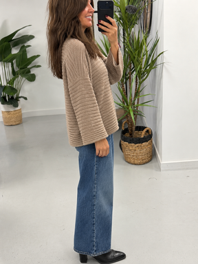The Bromley Ribbed Knit- Camel  (Size 10 - 14)