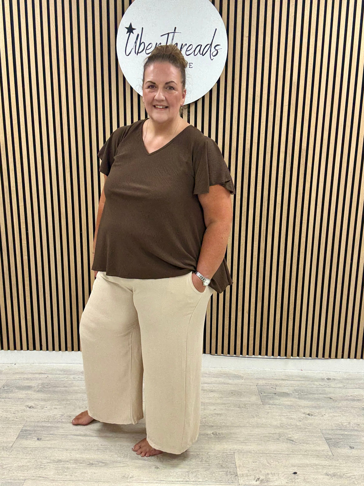 The Plain Palazzo - Cream(Plus)