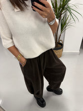 The Orla Needlecord Tapered Joggers - Chocolate