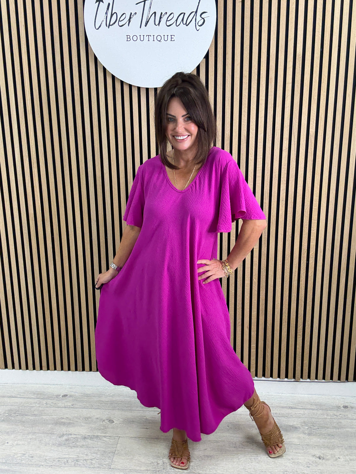 Heidi Swing Dress - Magenta