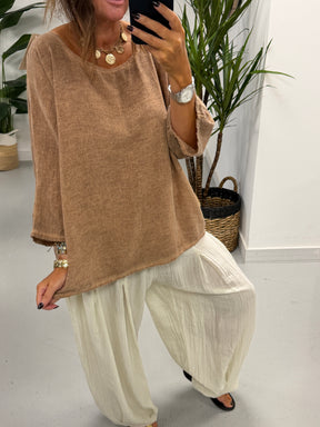 Basic Cotton Top - Tobacco