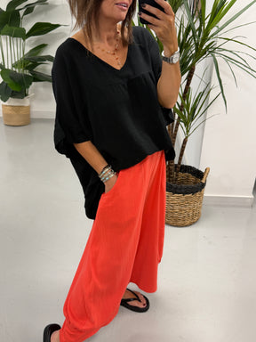 Sahara Cropped Pants - Coral
