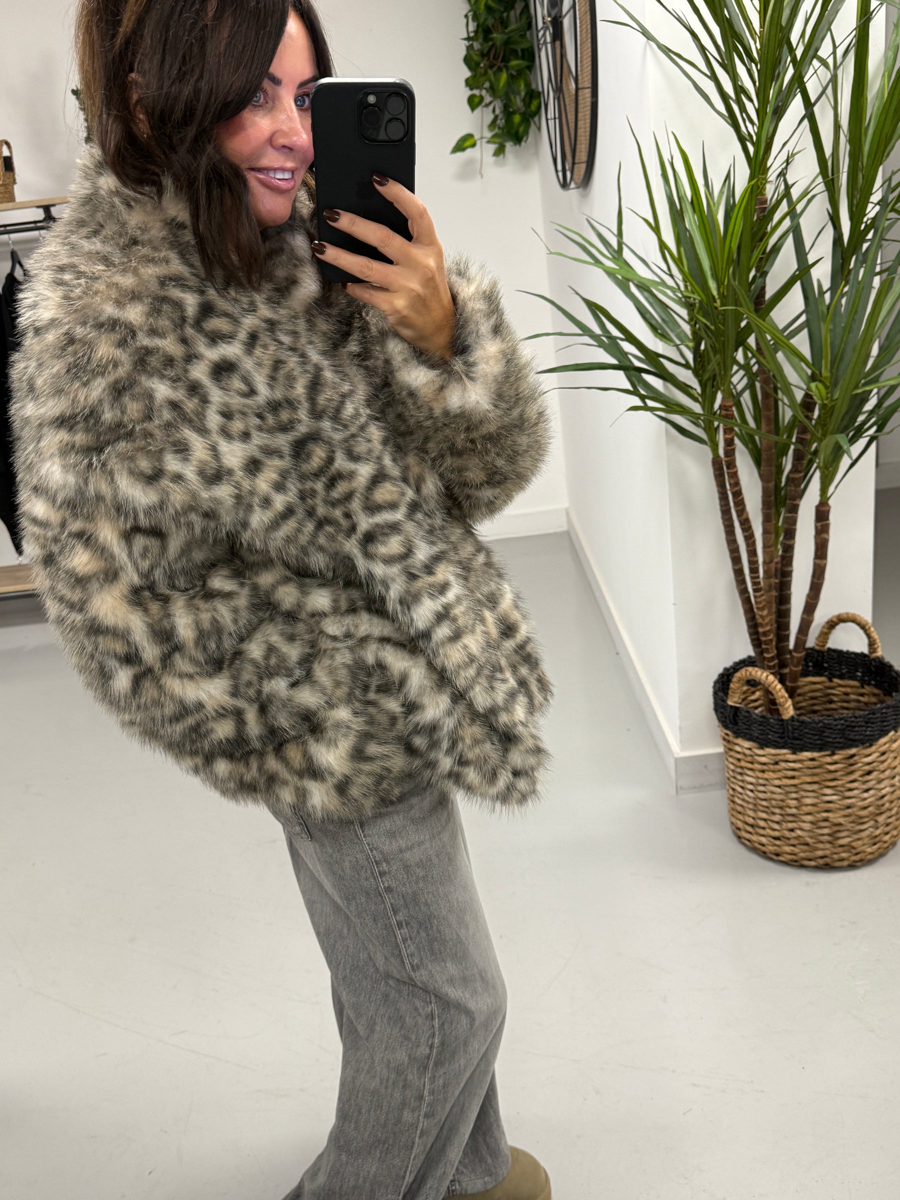 The Snow Leopard Faux Fur Coat
