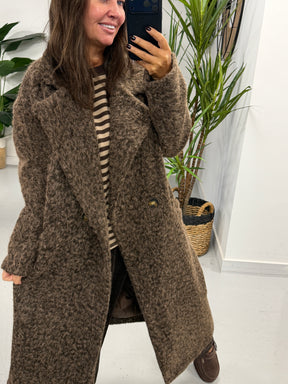 Dakota Boyfriend Coat  - Chocolate