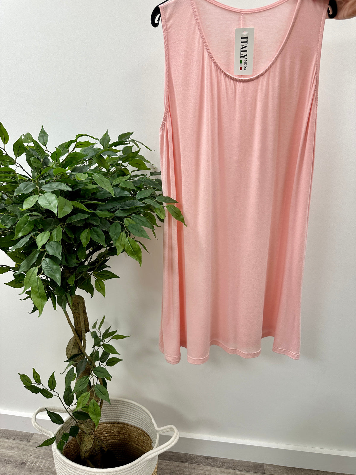 Oversized Layering Vest (Plus) - Baby Pink