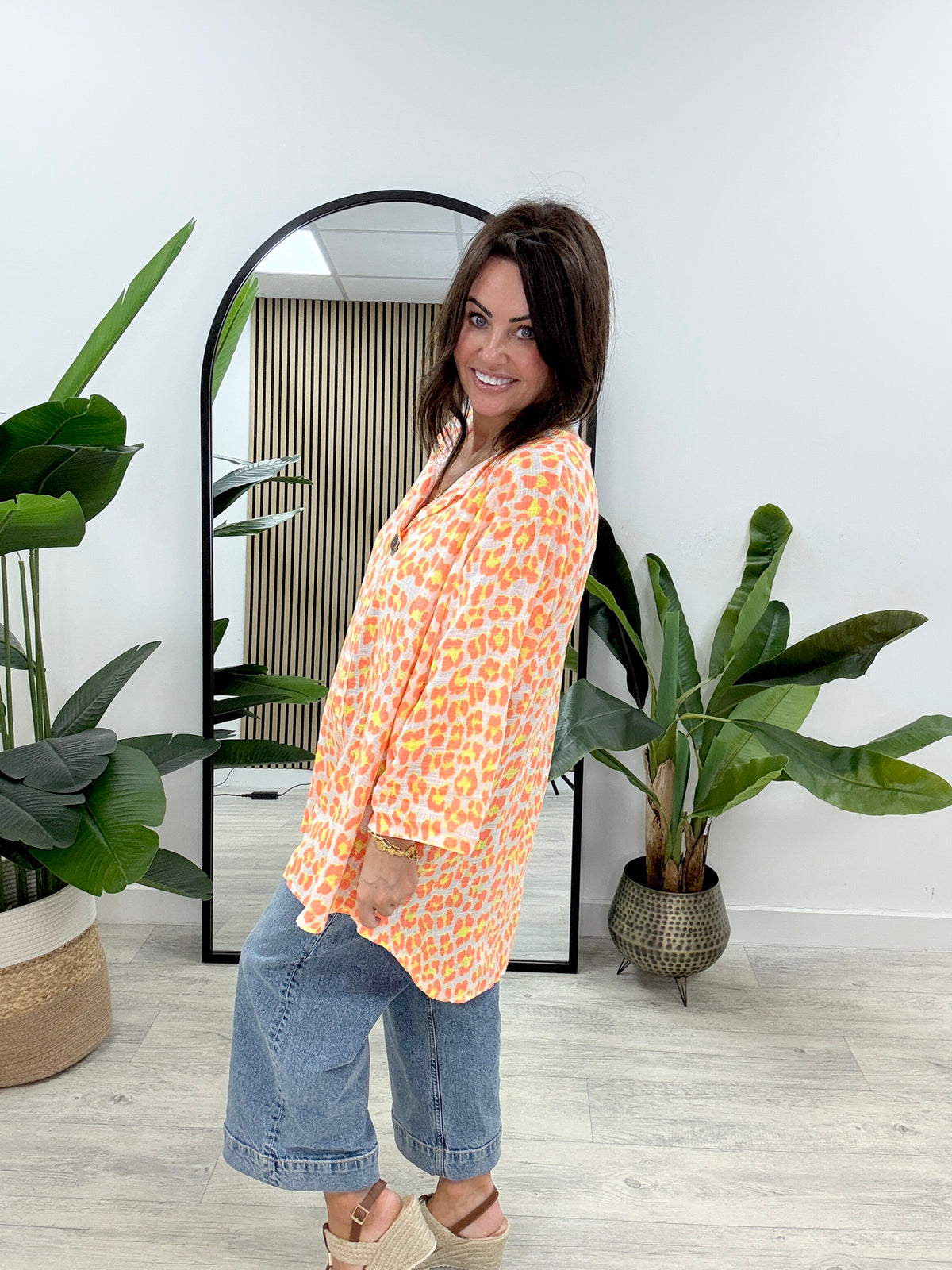 The Cotton Animal One Button - Orange/Lemon
