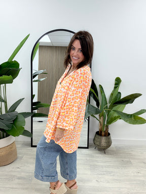 The Cotton Animal One Button - Orange/Lemon