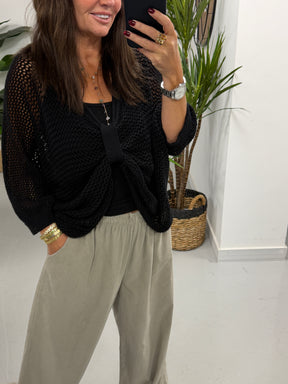 The Autumn Loose Knit - Black (Size 10 - 16)