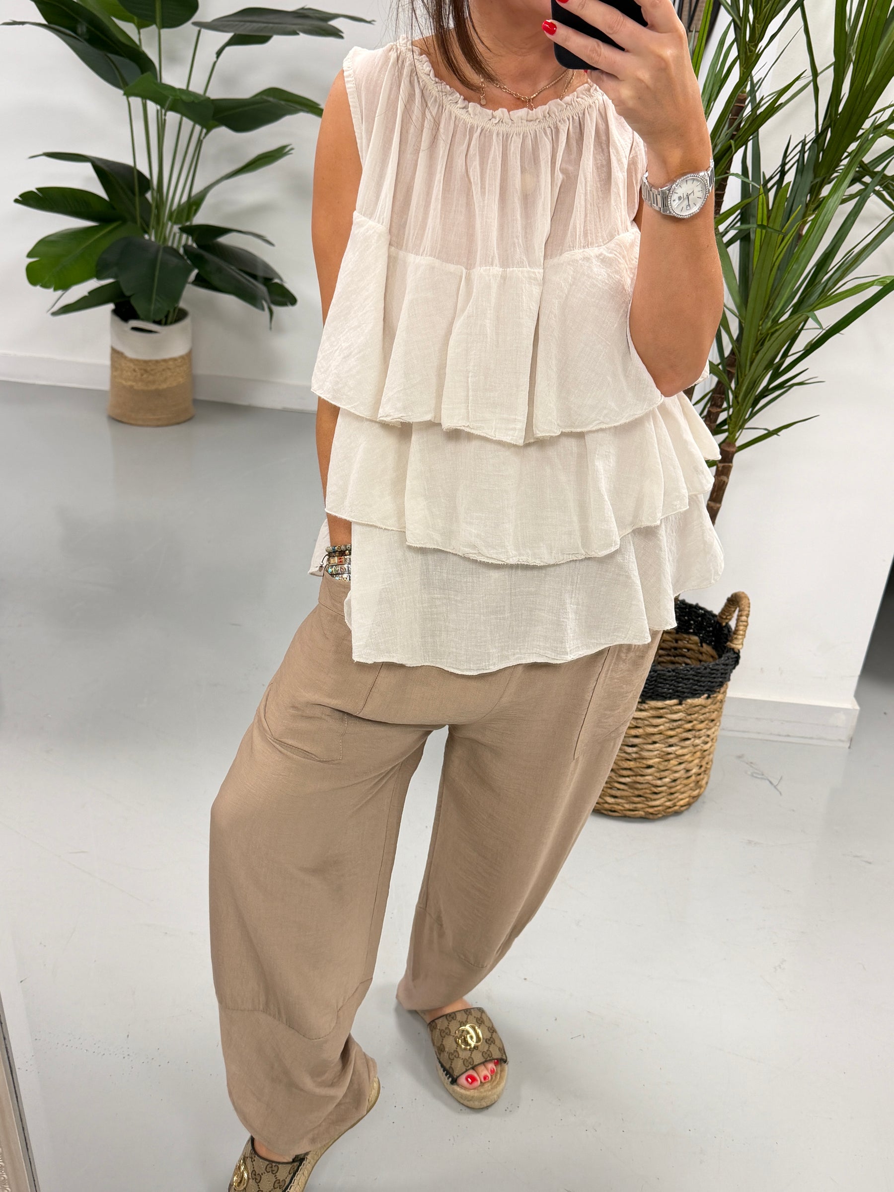 The Summer Tulip Trousers - Camel