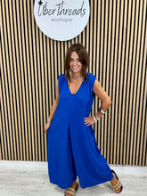 The Tamzin Crop Leg Jumpsuit - Royal Blue