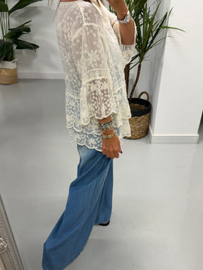 Seville Lace Tunic - Cream