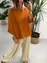 The Crinkle Boxy Tunic - Rust